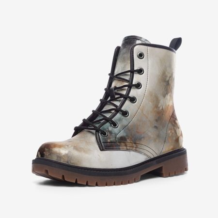 Abstract Watercolor Casual Leather Lightweight Boots