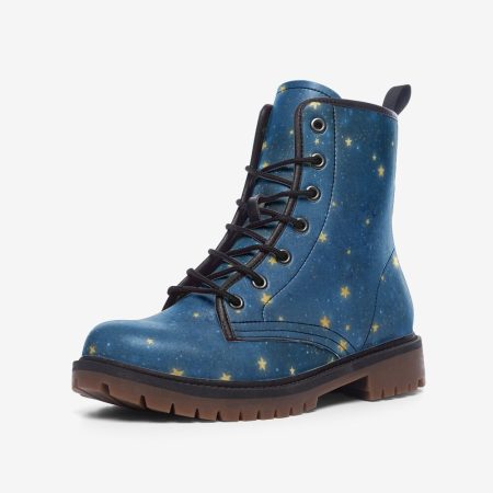All The Stars Casual Leather Lightweight Boots- Boho Boots - Combat Boots - Punky Boots - Festival Wear Boots