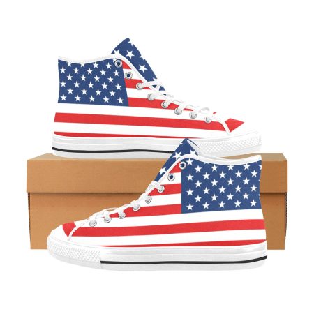 American Flag Women High Top Shoes