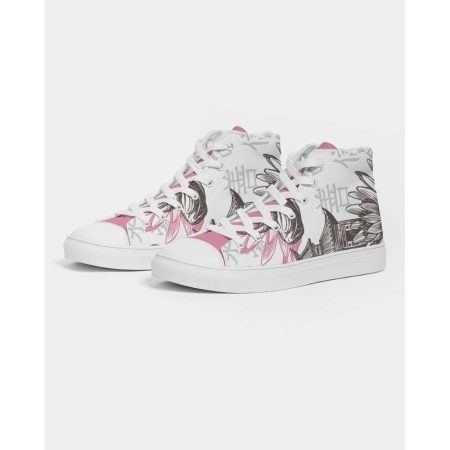 Asian Pattern  Hightop Canvas Shoes