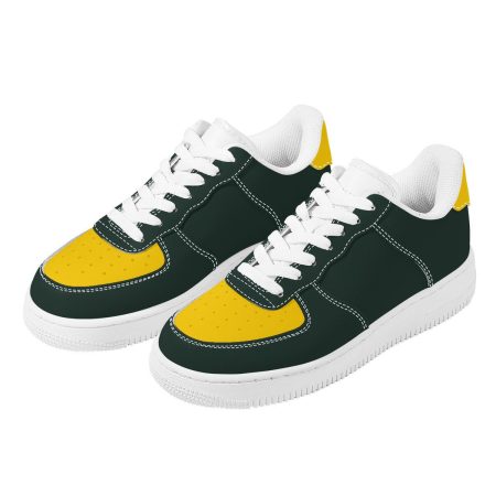 Black And Yellow Leather Shoes
