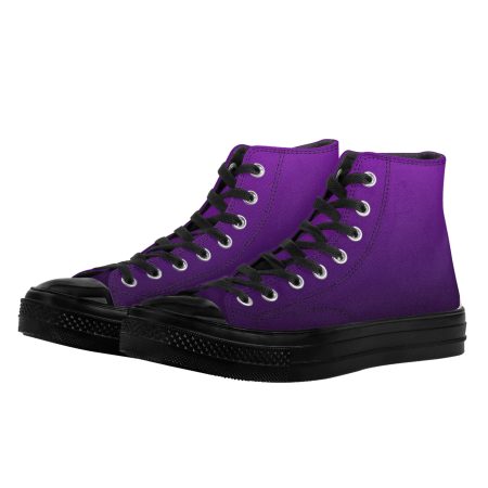 Black Purple Ombre Women High Top Shoes