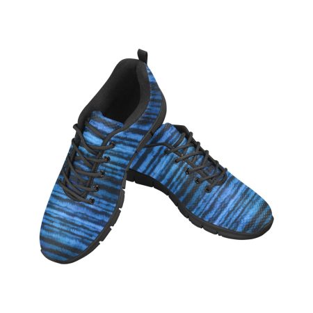 Blue Black Men Breathable Sneakers