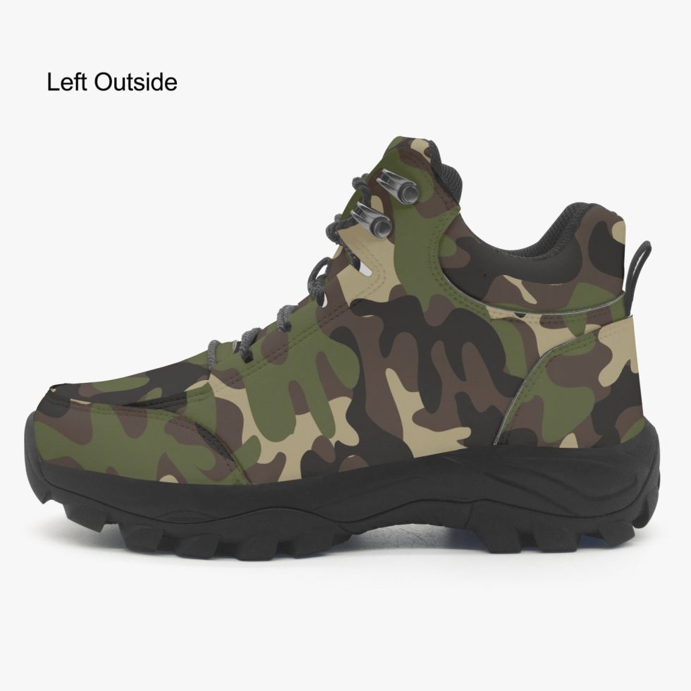 Camo Hiking Leather Boots