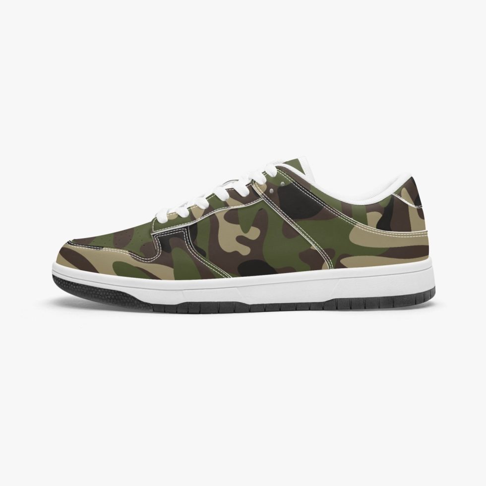 Green Camo Vegan Leather Shoes