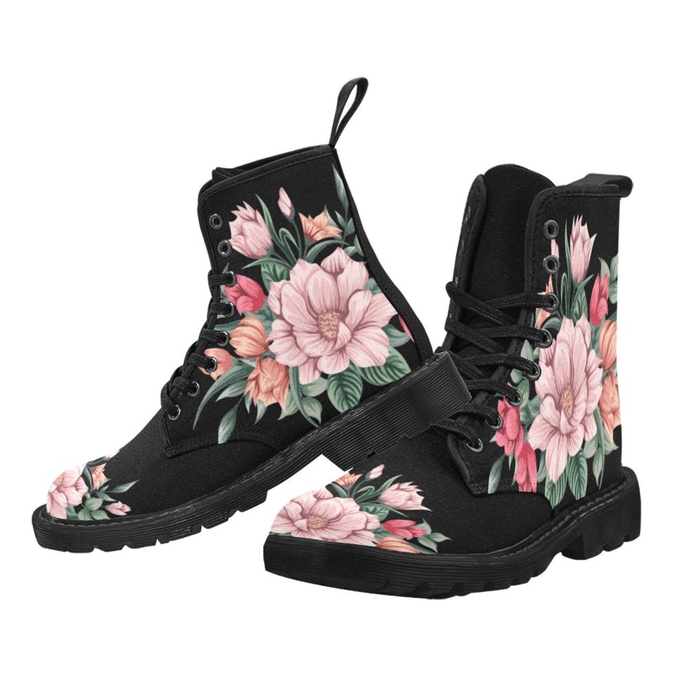 Pink Flowers Women's Boots