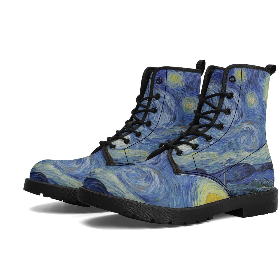 Starry Night Women Leather Boots