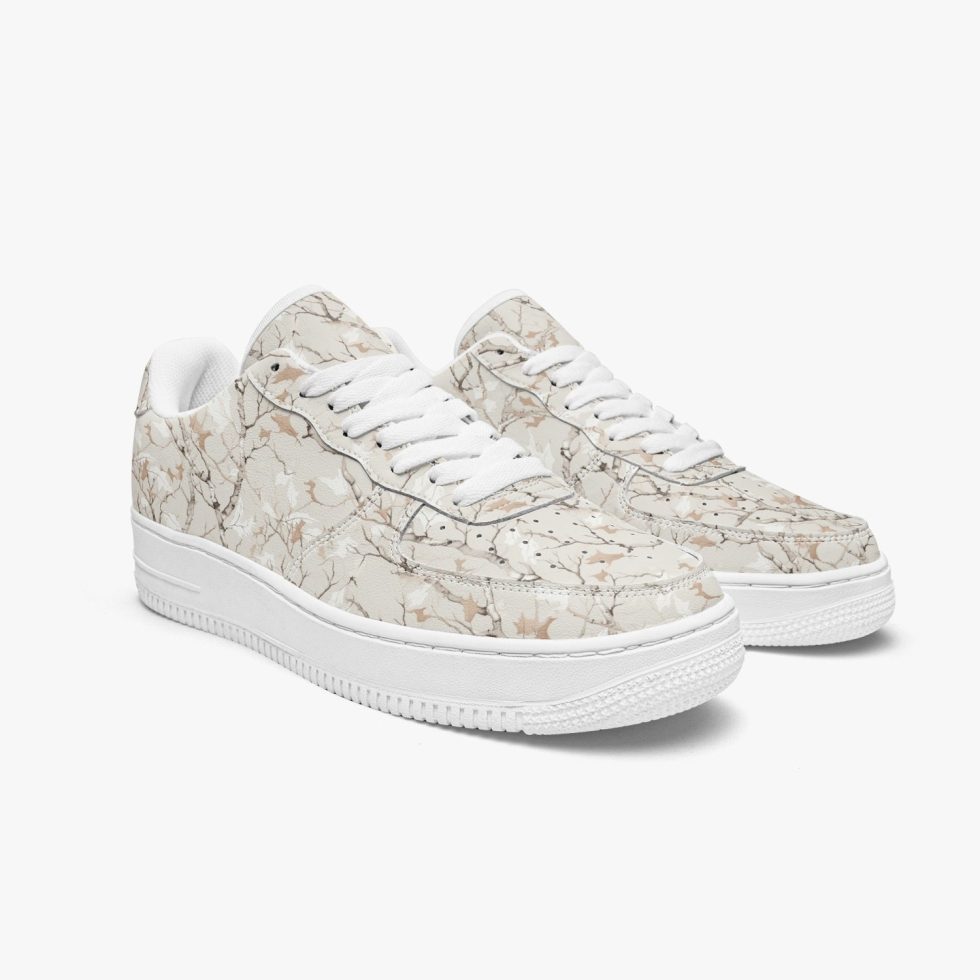 White Real Camo Leather Shoes