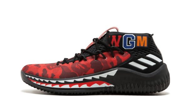 Dame4 Bape "red Shark Abc Camo"