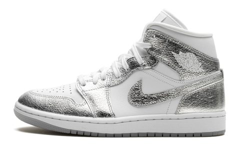 Air Jordan 1 Mid Se Wmns "metallic Silver"