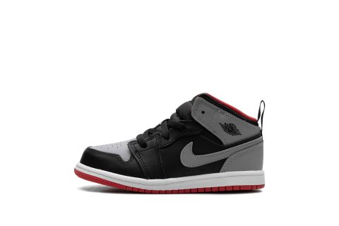 Jordan 1 Mid "black/cement Grey-fire Red-white"