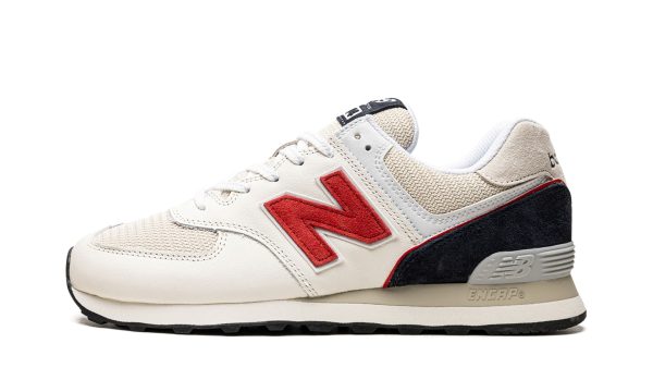 574 "white/light Grey/red/navy"