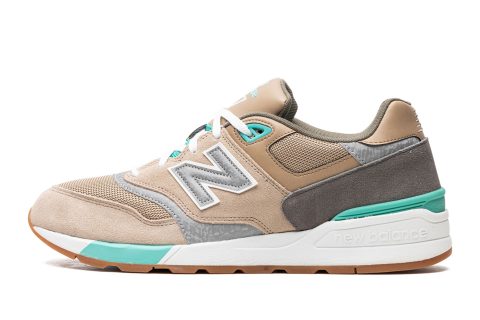 597 Suede "beach Sand/ Teal"