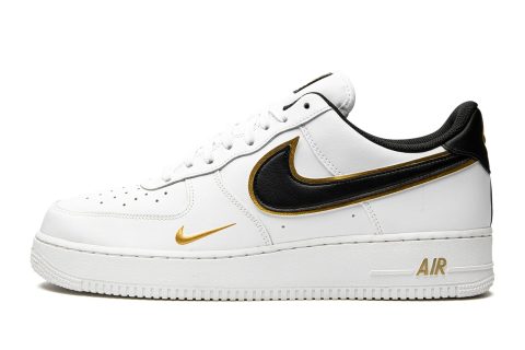 Nike Air Force 1 '07 Lv8 "double Swoosh - White / Black / Gold"