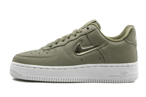 Air Force 1 07 Premium Lx Mns Wmns "premium Leather Jewel Swoosh - Olive"