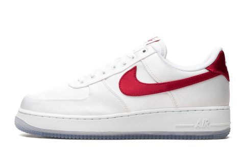 Air Force 1 Lo '07 Wmns "satin White Varsity Red"