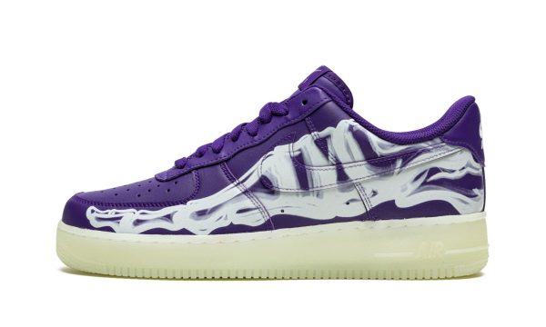 Nike Air Force 1 Low '07 Qs "purple Skeleton Halloween"