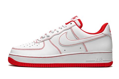 Nike Air Force 1 Low '07 "contrast Stitch - White University Red"