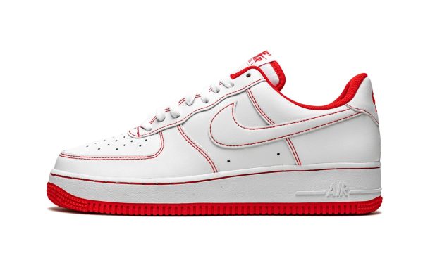 Nike Air Force 1 Low '07 "contrast Stitch - White University Red"