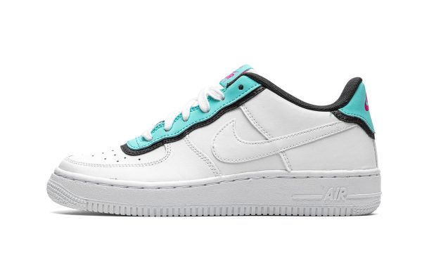 Nike Air Force 1 Lv8 1 Dbl Gs White / White-light Aqua-black