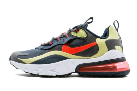 Nike Air Max 270 React (gs) Iron Grises / Crimson / Deep Ocean