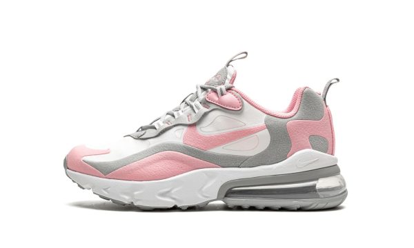 Nike Air Max 270 React (gs) White / Pink-lt Smoke Grey