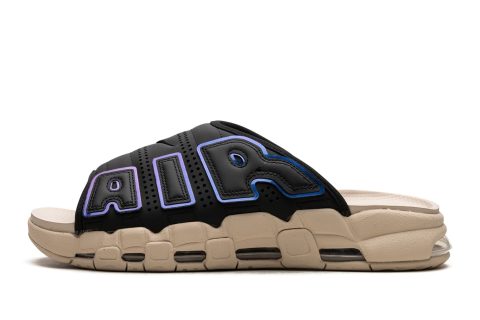 Nike Air More Uptempo Slide "black Sanddrift Iridescent"