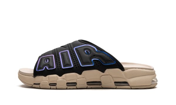 Nike Air More Uptempo Slide "black Sanddrift Iridescent"