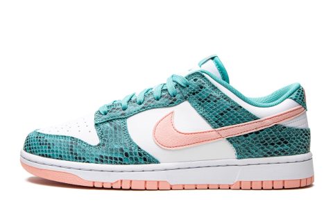 Nike Dunk Low "snakeskin Washed Teal Bleached Coral"