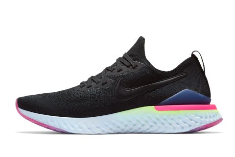 Nike Epic React Flyknit 2 Black / Black-sapphire-lime Blas