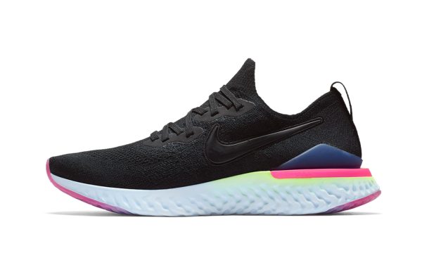 Nike Epic React Flyknit 2 Black / Black-sapphire-lime Blas