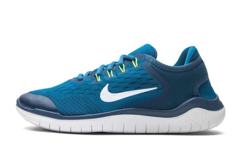 Nike Free Rn 2018 (gs) Blue Force / White-green Abyss