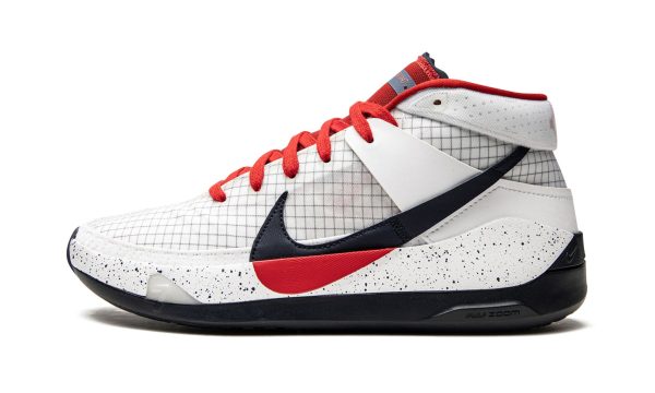 Nike Kd13 White / Sport Red-obsidian