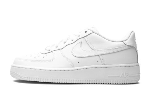 Nike Kids Air Force 1 Gs "white On White"