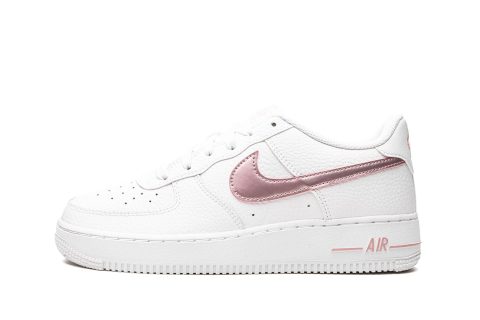 Nike Kids Air Force 1 Gs "white/pink Glaze"