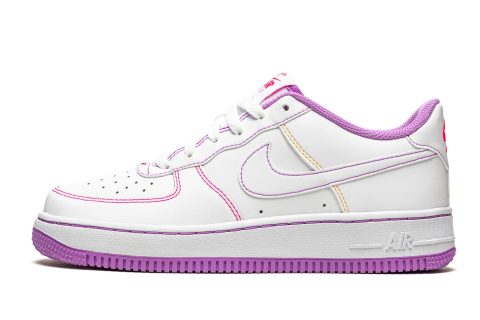 Nike Kids Air Force 1 Low Gs "contrast Stitch - Fuchsia Glow"