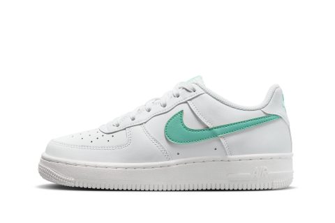 Nike Kids Air Force 1 Low Gs "summit White Emerald Rise"