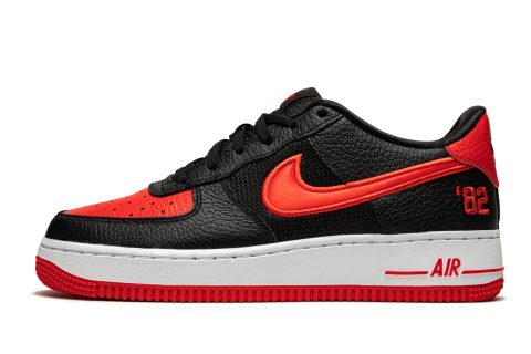 Nike Kids Air Force 1 Low Lv8 Gs "black / Chile / Racer Blue"