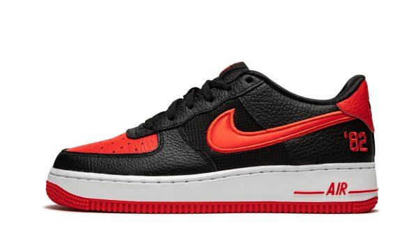 Nike Kids Air Force 1 Low Lv8 Gs "black / Chile / Racer Blue"