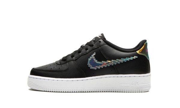 Nike Kids Air Force 1 Low Lv8 Gs "digital Swoosh - Black"