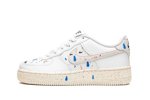 Nike Kids Air Force 1 Lv8 3 Gs "paint Splatter - White"