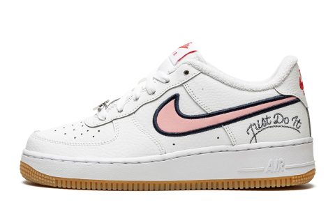 Nike Kids Air Force 1 Lv8 Gs "just Do It - Pink Glaze"