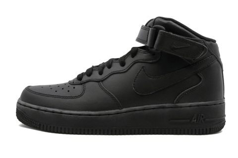 Nike Kids Air Force 1 Mid Gs "triple Black"