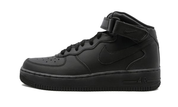 Nike Kids Air Force 1 Mid Gs "triple Black"