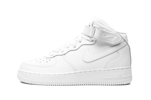 Nike Kids Air Force 1 Mid Gs "triple White"