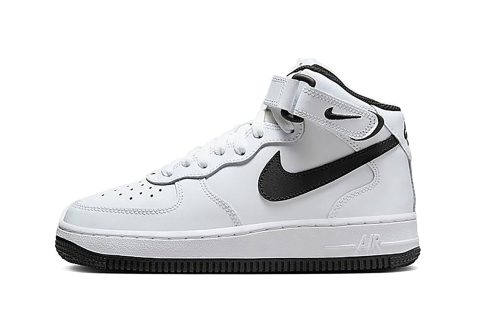 Nike Kids Air Force 1 Mid Le Gs "white / Black"