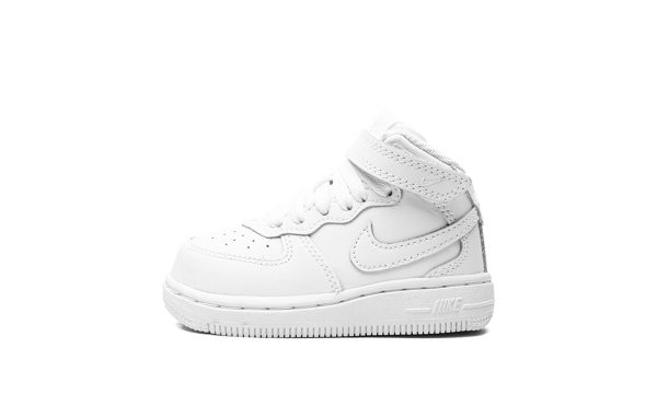 Nike Kids Air Force 1 Mid Td "white On White"