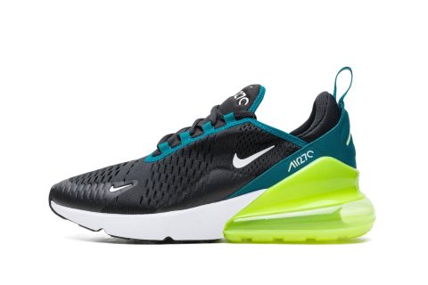 Nike Kids Air Max 270 Gs "black Bright Spruce Volt"