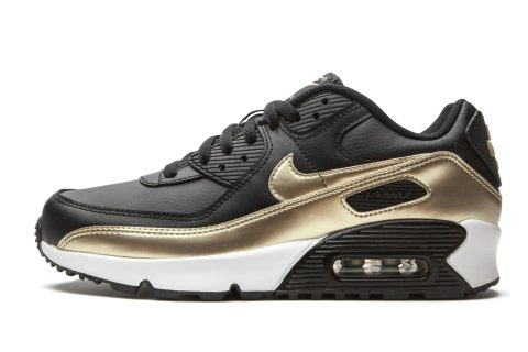 Nike Kids Air Max 90 Ltr Gs "black / Metallic Gold"