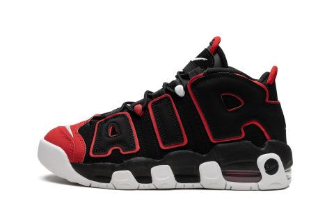 Nike Kids Air More Uptempo Gs "red Toe"